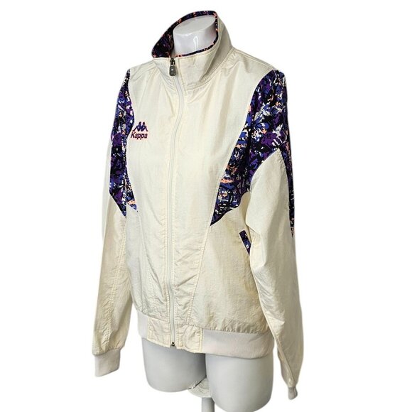 Vintage Kappa Windbreaker Jacket, Full Zip, 80's, Patterned, Streetwear - Picture 2 of 10
